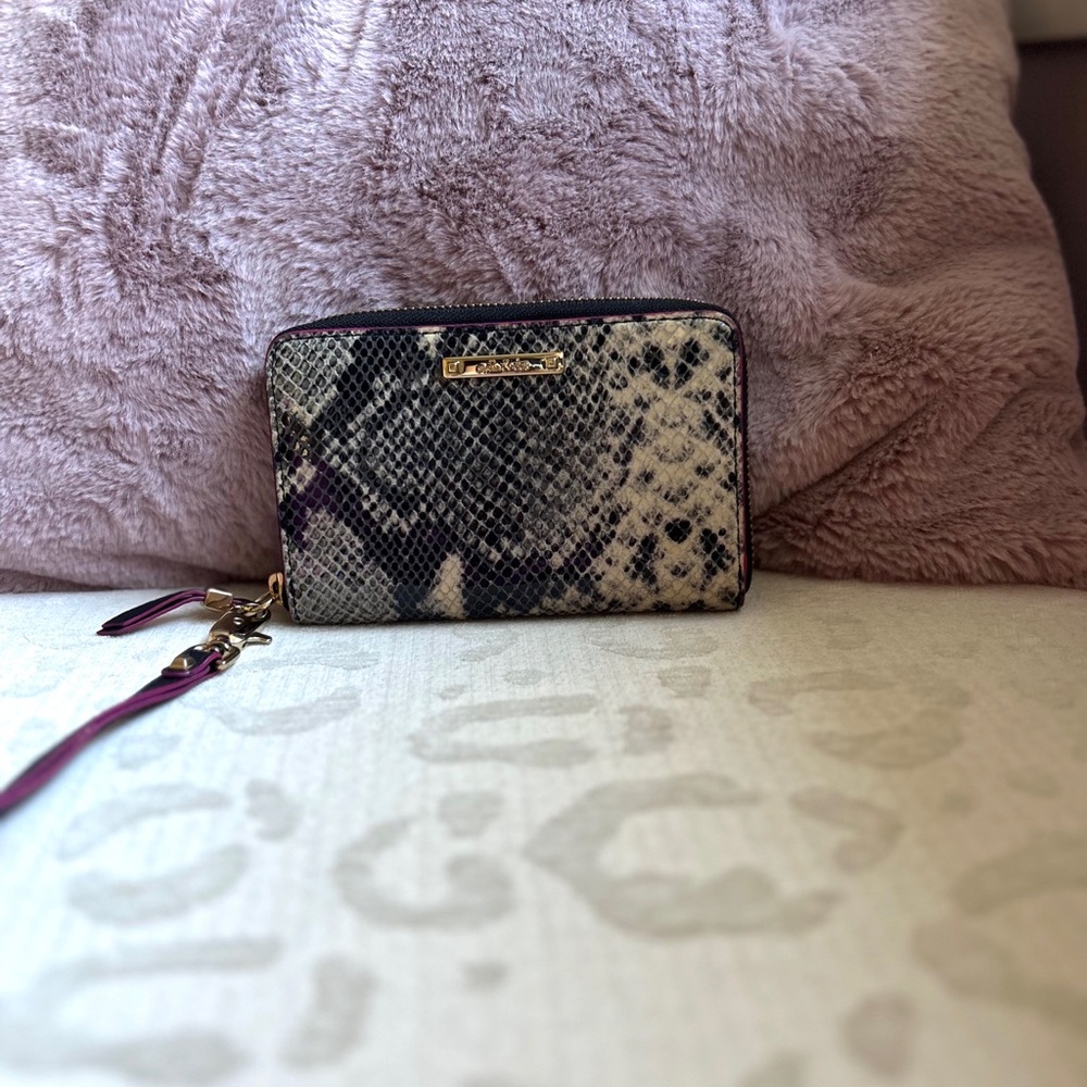 Stella & Dot Vegan Snakeskin Wristlet/Wallet/Clutch